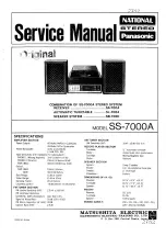 Preview for 1 page of Panasonic NATIONAL STEREO SS-7000A Service Manual