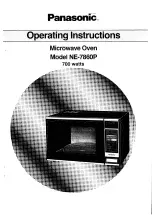 Preview for 1 page of Panasonic NE-7860P Operating Instructions Manual