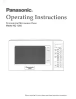 Panasonic NE1056A - COMMERCIAL MICROWAVE Operating Instructions Manual preview