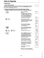 Предварительный просмотр 11 страницы Panasonic NE1056A - COMMERCIAL MICROWAVE Operating Instructions Manual