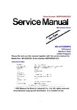 Preview for 1 page of Panasonic NN-A872SBBPQ Service Manual