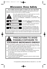 Preview for 2 page of Panasonic NN-H625 User Manual