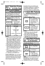 Preview for 14 page of Panasonic NN-H625 User Manual