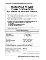 Preview for 2 page of Panasonic NN-S432WL Operating Instructions Manual