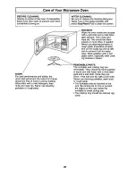 Preview for 20 page of Panasonic NN-S432WL Operating Instructions Manual