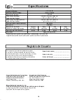 Preview for 32 page of Panasonic NN-SD297 Instrucciones De Operación