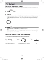 Предварительный просмотр 15 страницы Panasonic NN-SD351M Operating	 Instruction