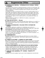 Preview for 8 page of Panasonic NN-SD377S Instrucciones De Operación