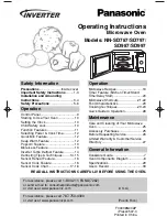 Preview for 1 page of Panasonic NN-SD787 Operating Instructions Manual