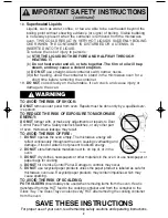 Preview for 4 page of Panasonic NN-SD787 Operating Instructions Manual