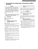 Preview for 17 page of Panasonic NN-SE795S Service Manual