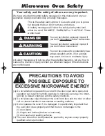 Preview for 2 page of Panasonic NN-SF550M Operating Instructions Manual