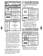 Preview for 14 page of Panasonic NN-SF550M Operating Instructions Manual