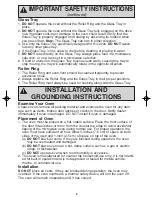 Preview for 5 page of Panasonic NN-T694SF Operating Instructions Manual