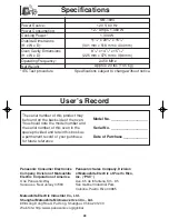 Preview for 30 page of Panasonic NN-T694SF Operating Instructions Manual