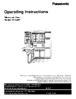 Panasonic NNS244BL - MICROWAVE 2.0 C/OTR Operating Instructions Manual preview