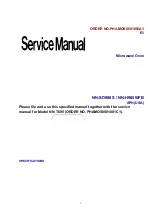 Preview for 1 page of Panasonic NNSD986S - MICROWAVE OVEN 2.2CUFT Service Manual