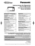 Preview for 1 page of Panasonic NNSN960S Instrucciones De Operación