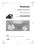 Preview for 1 page of Panasonic NV-GS27GN Operating Instructions Manual