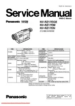 Предварительный просмотр 1 страницы Panasonic NV-RZ17EN Service Manual