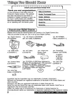 Preview for 2 page of Panasonic PalmCam PV-SD5000 User Manual