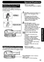 Предварительный просмотр 31 страницы Panasonic Palmcorder IQ PV-D406 Operating Instructions Manual