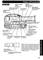 Предварительный просмотр 41 страницы Panasonic Palmcorder IQ PV-D406 Operating Instructions Manual