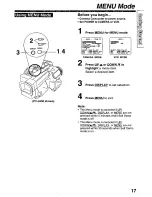 Предварительный просмотр 17 страницы Panasonic Palmcorder Palmsight PV-L650 Operating Manual