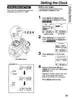 Предварительный просмотр 21 страницы Panasonic Palmcorder Palmsight PV-L650 Operating Manual