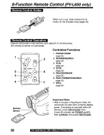 Предварительный просмотр 28 страницы Panasonic Palmcorder Palmsight PV-L650 Operating Manual