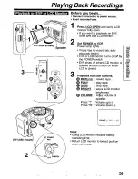 Предварительный просмотр 29 страницы Panasonic Palmcorder Palmsight PV-L650 Operating Manual