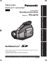 Preview for 1 page of Panasonic Palmcorder PV-L672 User Manual