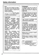 Preview for 2 page of Panasonic PalmTheater DVD-L50D Operating Instructions Manual