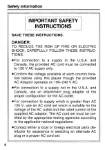 Preview for 4 page of Panasonic PalmTheater DVD-L50D Operating Instructions Manual