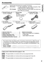 Preview for 5 page of Panasonic PalmTheater DVD-L50D Operating Instructions Manual