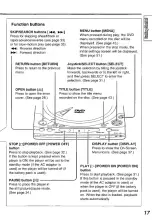 Preview for 17 page of Panasonic PalmTheater DVD-L50D Operating Instructions Manual