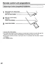 Preview for 22 page of Panasonic PalmTheater DVD-L50D Operating Instructions Manual