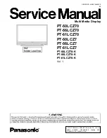 Panasonic PT-50LCZ70 - 50" Rear Projection TV Service Manual предпросмотр