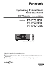 Panasonic PT-DS20KU Operating Instructions Manual preview