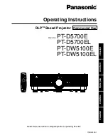 Panasonic PT-DW5100EL Operating Instructions Manual preview