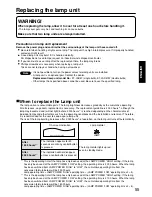 Preview for 55 page of Panasonic PT-DW5100EL Operating Instructions Manual