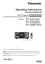 Panasonic PT-DZ21KU Operating Instructions Manual preview