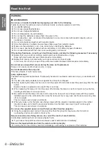 Preview for 6 page of Panasonic PT-DZ21KU Operating Instructions Manual