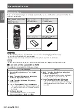 Preview for 20 page of Panasonic PT-DZ21KU Operating Instructions Manual