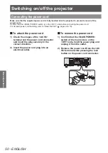 Preview for 50 page of Panasonic PT-DZ21KU Operating Instructions Manual