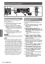 Preview for 52 page of Panasonic PT-DZ21KU Operating Instructions Manual