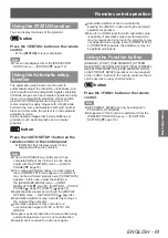 Preview for 61 page of Panasonic PT-DZ21KU Operating Instructions Manual