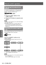 Preview for 62 page of Panasonic PT-DZ21KU Operating Instructions Manual