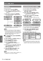 Preview for 70 page of Panasonic PT-DZ21KU Operating Instructions Manual