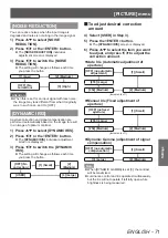 Preview for 71 page of Panasonic PT-DZ21KU Operating Instructions Manual